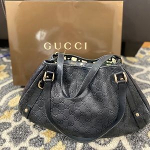 auth! Gucci Guccisima calfskin leather bag